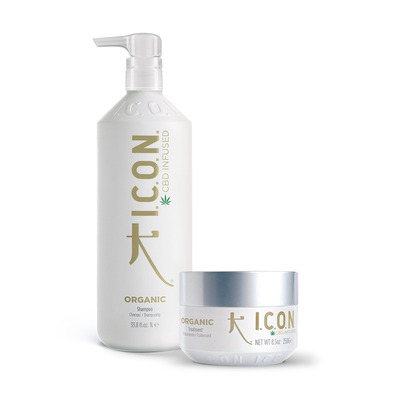 Pack ICON Organics Shampoo 1L Shampoo 1L + Treatment 250gr