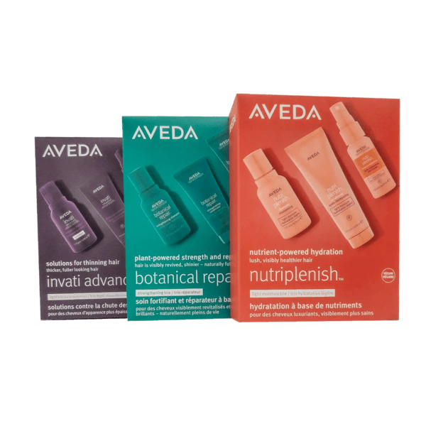 Aveda-Packungen und Werbegeschenke. Saisonale Rabatte und Angebote